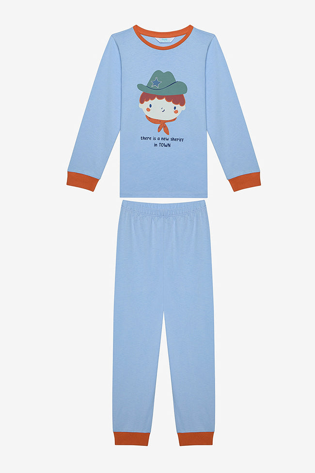 Boy New Sheriff 2-Piece Multicolored Pajama Set Main Image