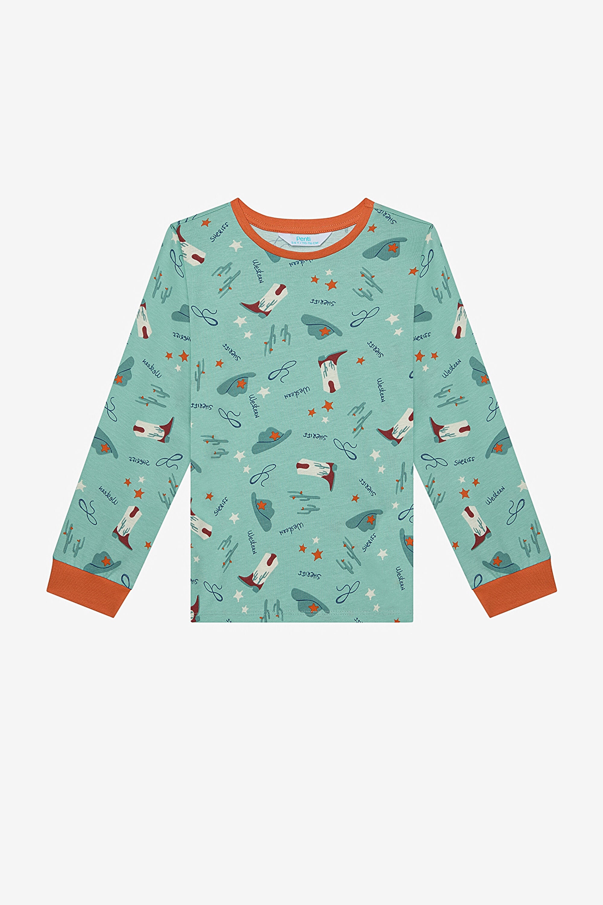 Boy New Sheriff 2-Piece Multicolored Pajama Set