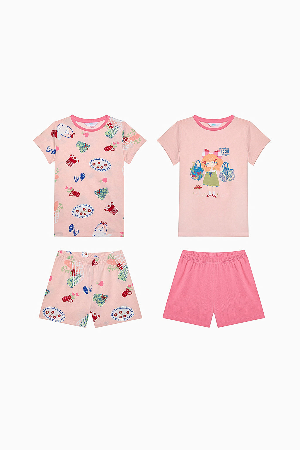 Girl Local Multicolored 2-Piece Pajama Set