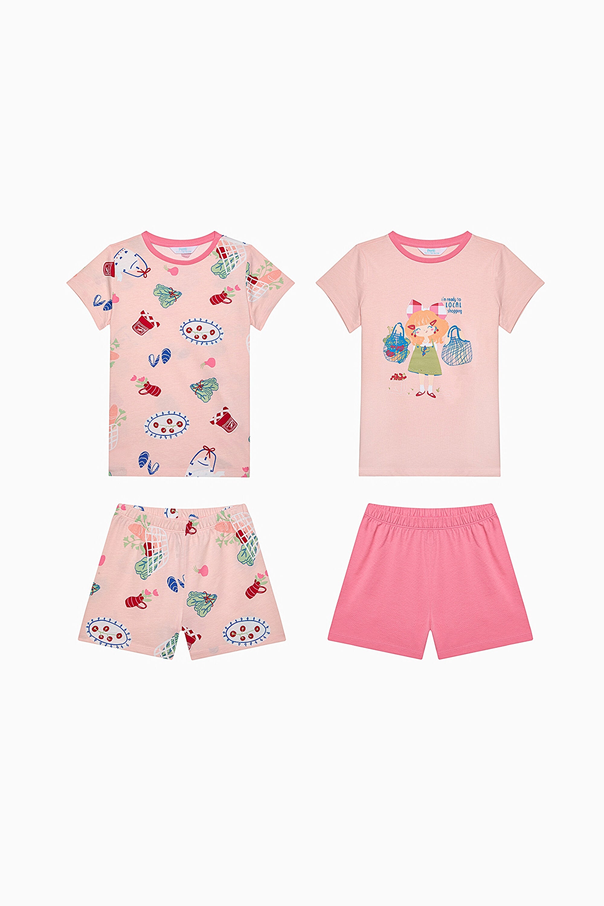 Girl Local Multicolored 2-Piece Pajama Set