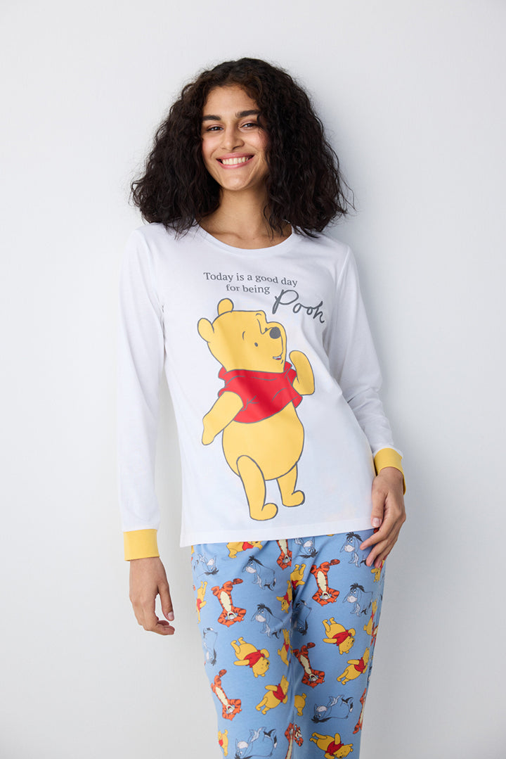 Winnie Cuffed Pants Multicolored Pajama Set