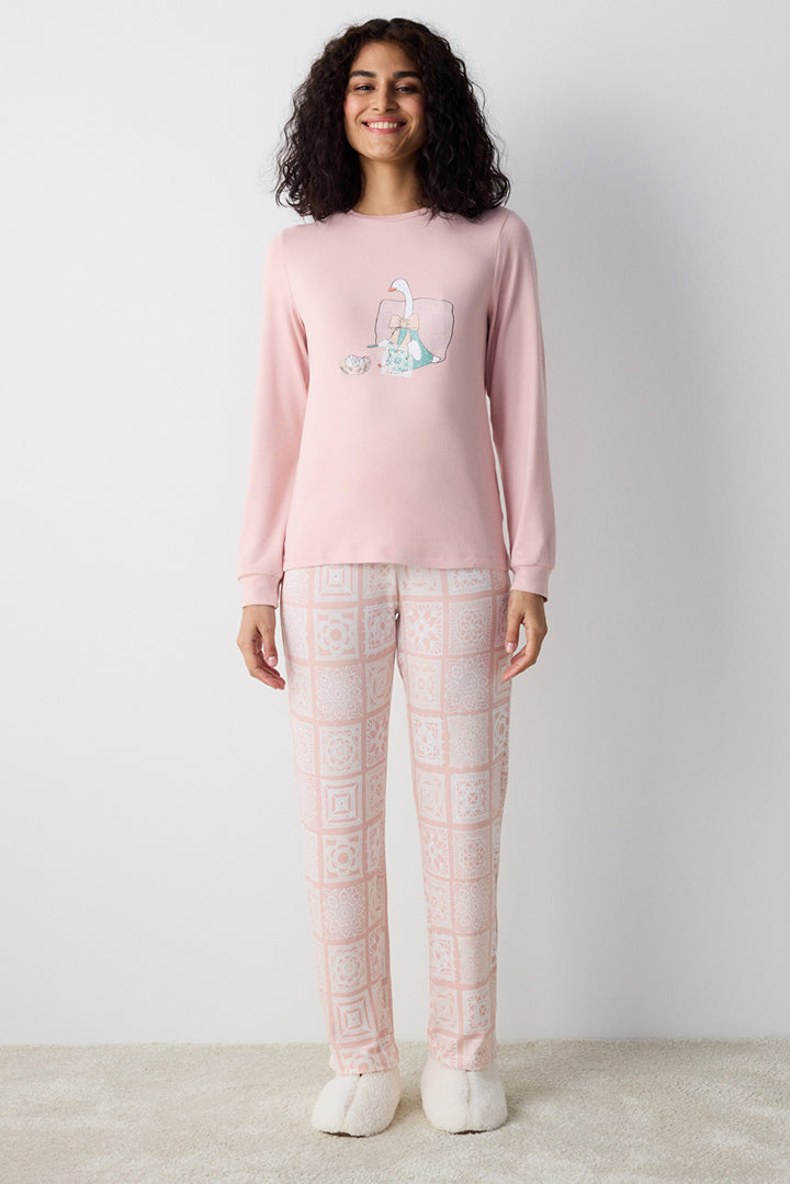 Dreamy Pink Thermal Pajama Set