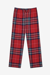 Cotton Unisex Kids Red Plaid Fam Red Shirt Pajama Set