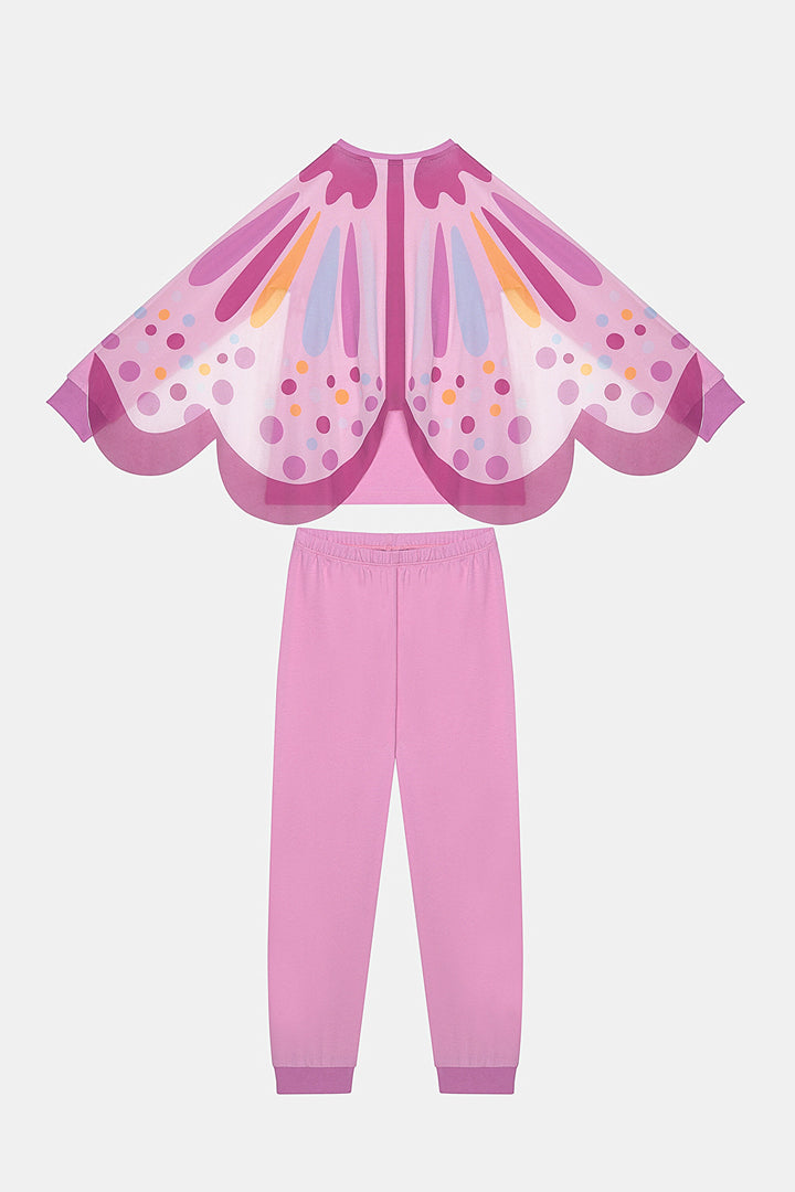 Cotton Girl Wonderful Wings Pink Pajama Set