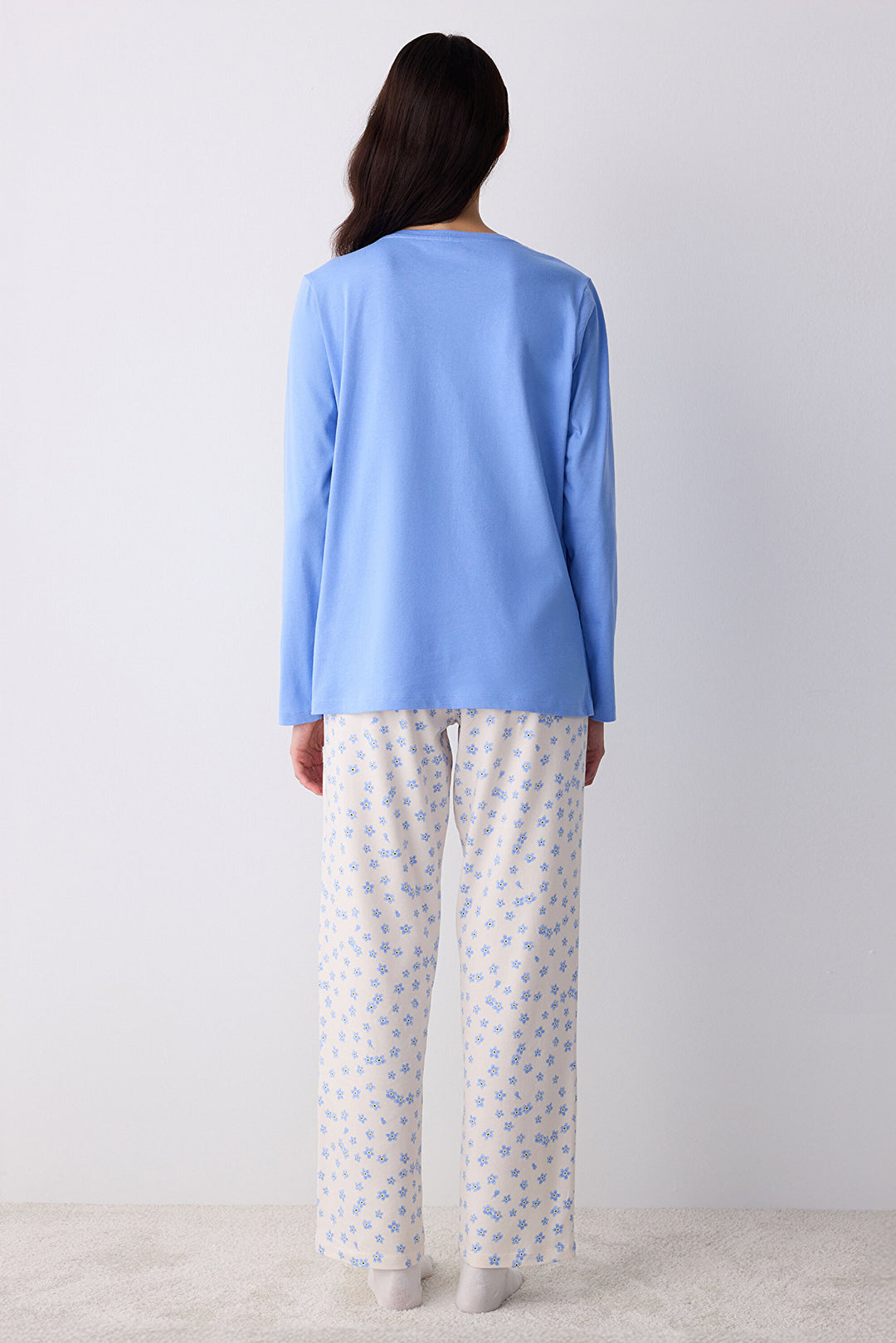 Forget Me Not Blue Pants Pajama Set