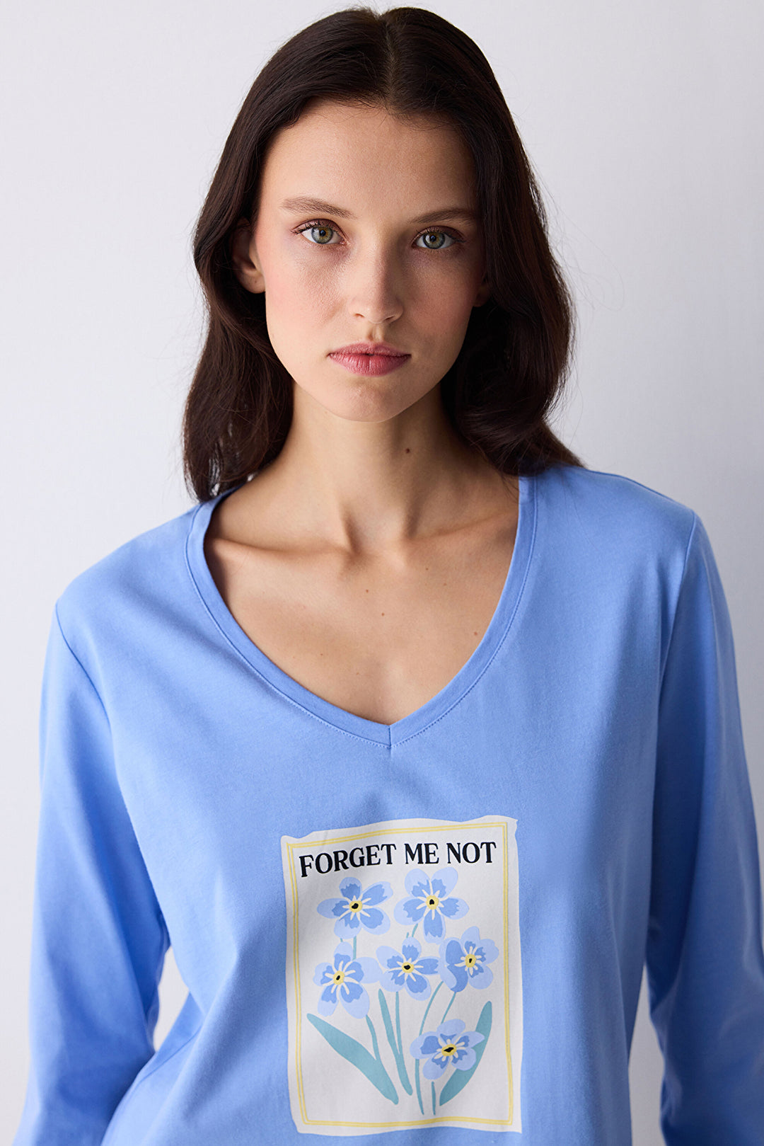 Forget Me Not Blue Pants Pajama Set