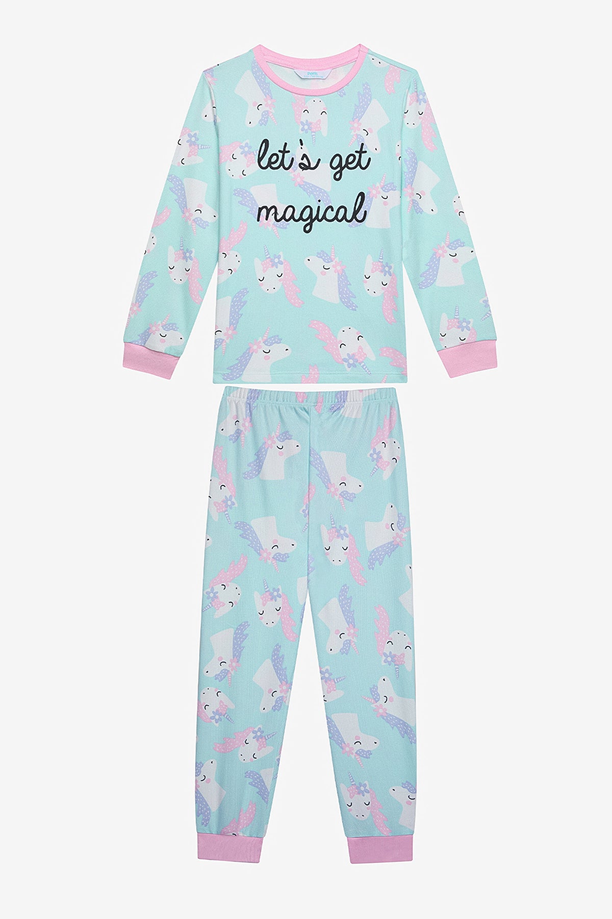 Girls Magical Thermal Multicolored Pajama Set