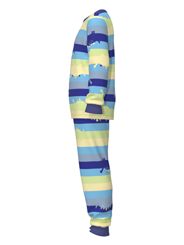 Boys Thermal Multicolored Pajama Set