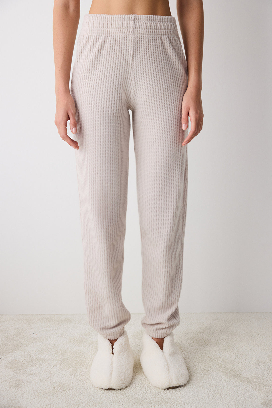 Alia Waffle Grey Trousers