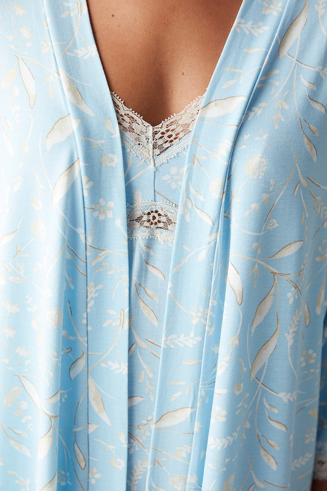 Maye Patterned Dressing Gown