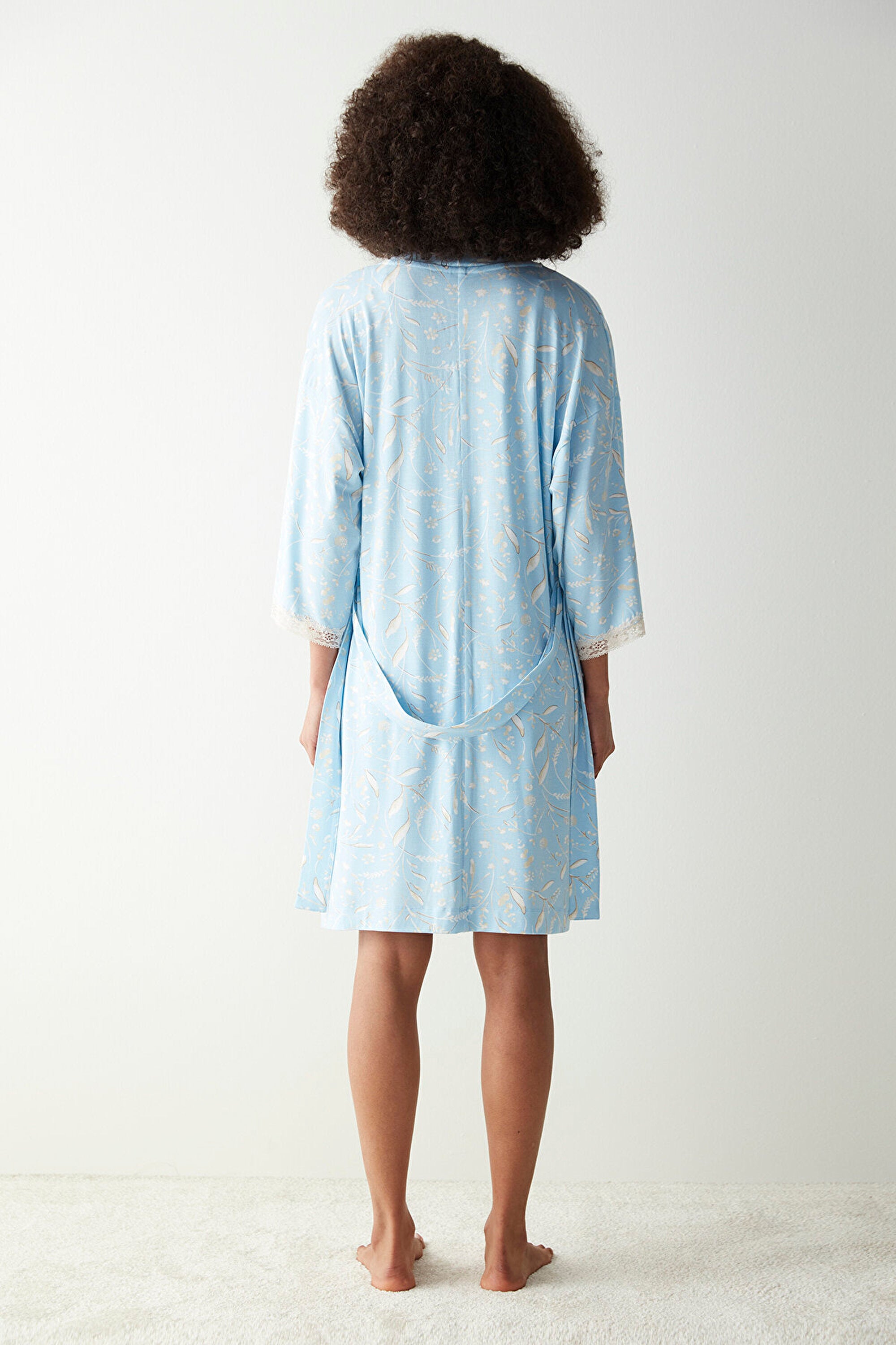 Maye Patterned Dressing Gown