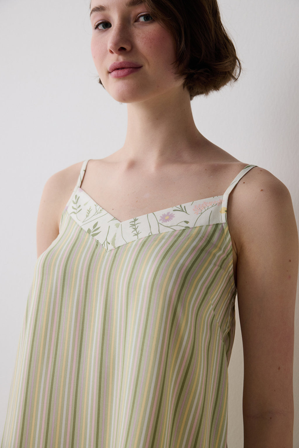 Iris Striped Multicolored Nightgown