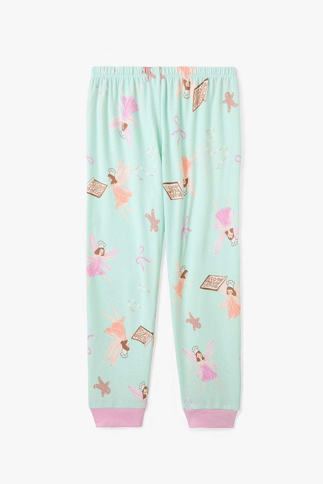 Light Mint Girls Fairy Print Long-Sleeve Pajama Set