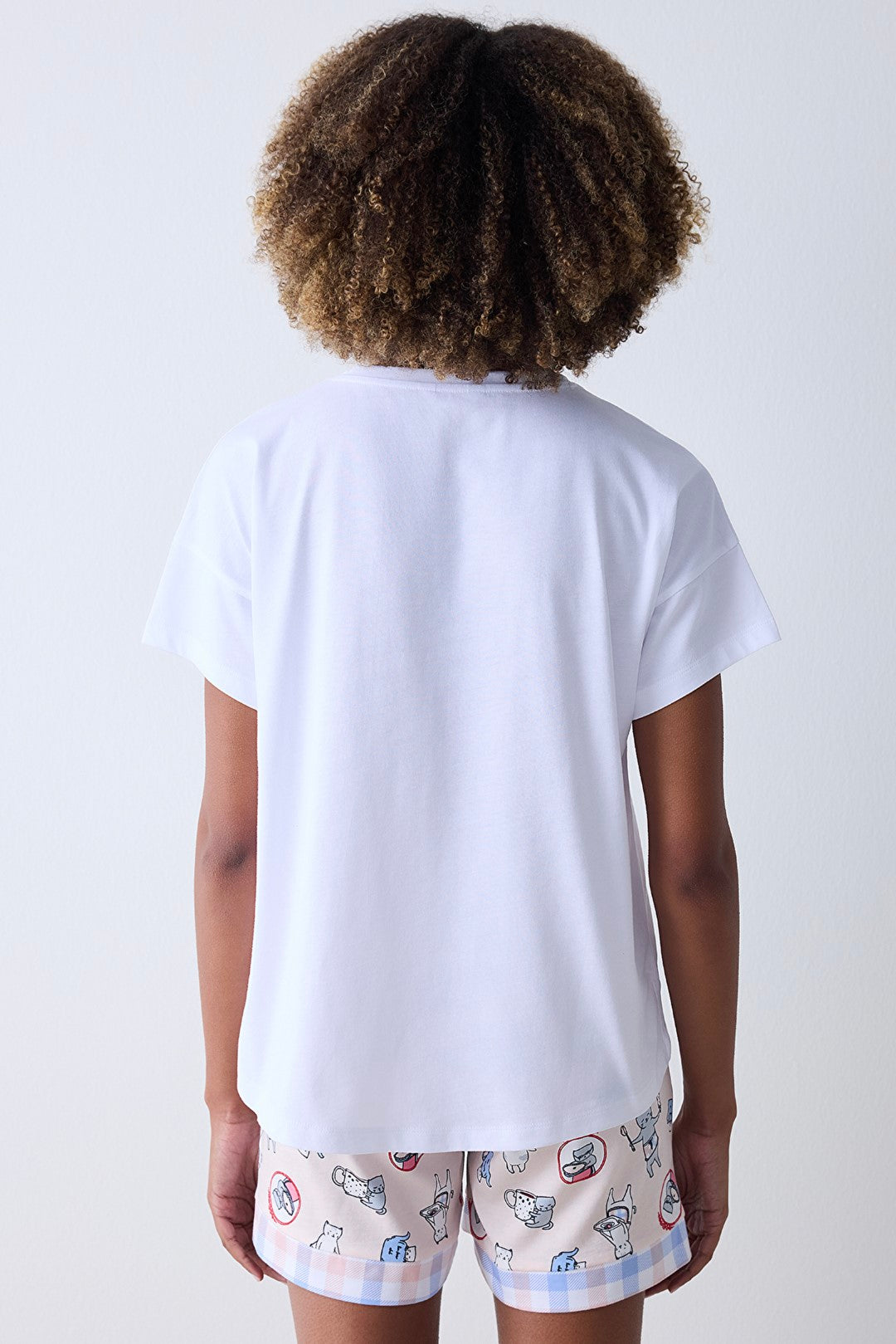 Joyful White T-Shirt Pajama Top