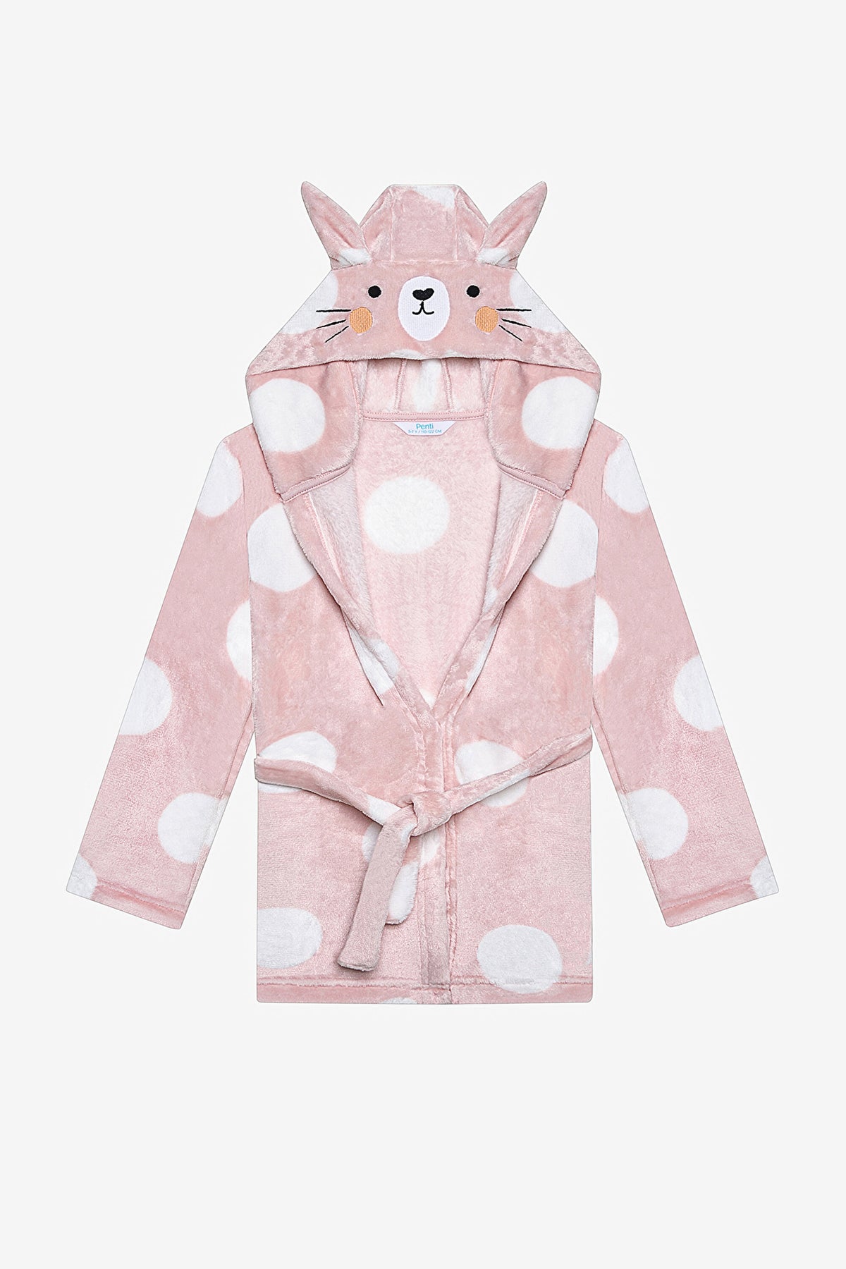 Girl Bunny Dusty Rose Pink Dressing Gown