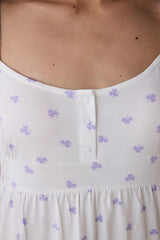 Lana Printed Off White Nightgown