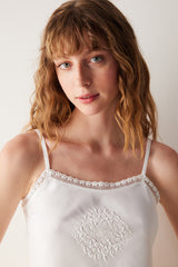 Bridal Lacy Lace White Athlete Pajama Top