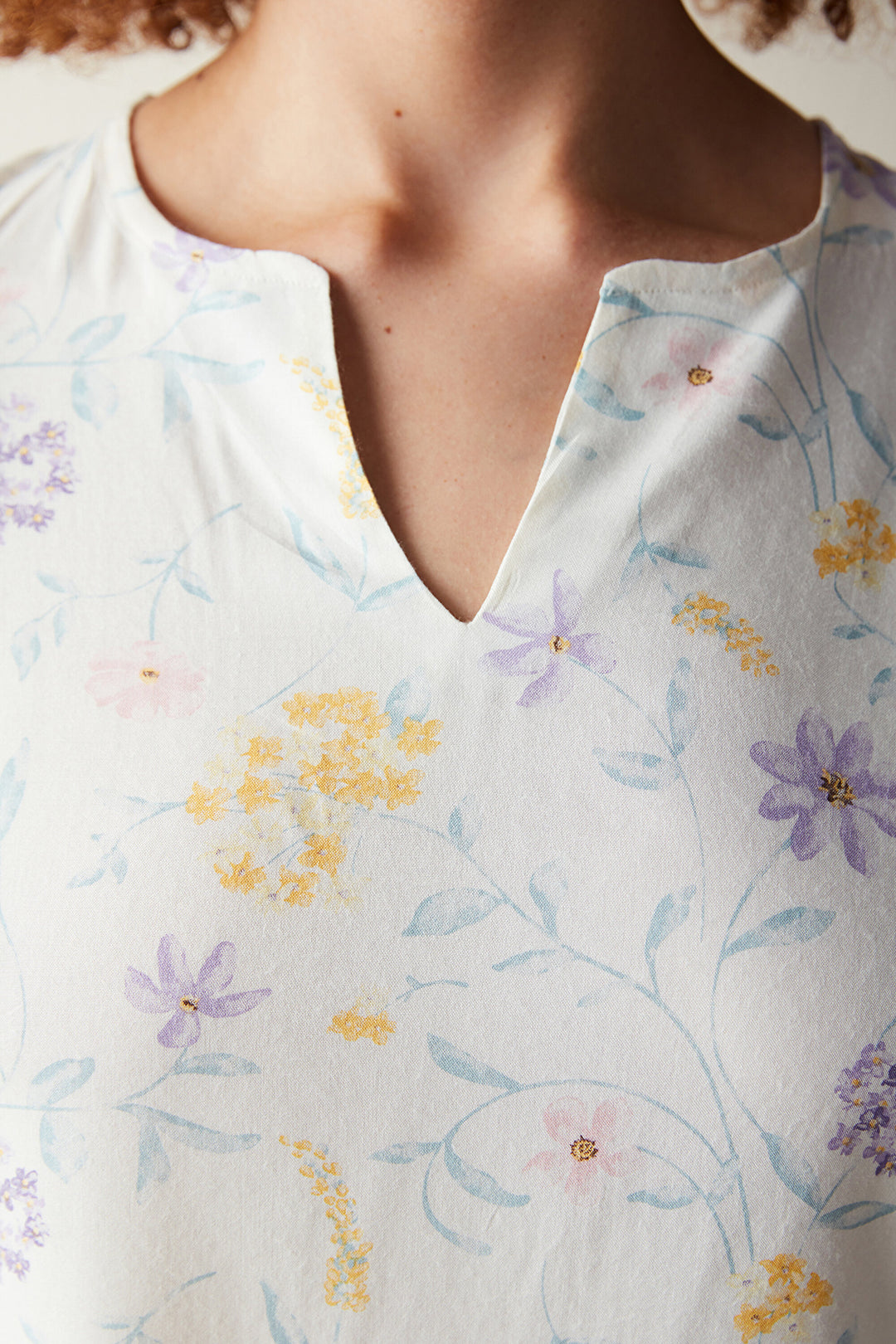 Spring Dream White T-Shirt Pajama Top