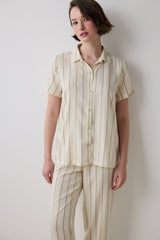 Iris Striped Shirt Pants Multicolored Pajama Set
