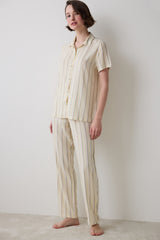 Iris Striped Shirt Pants Multicolored Pajama Set