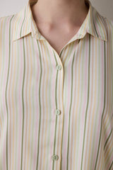 Iris Striped Shirt Pants Multicolored Pajama Set