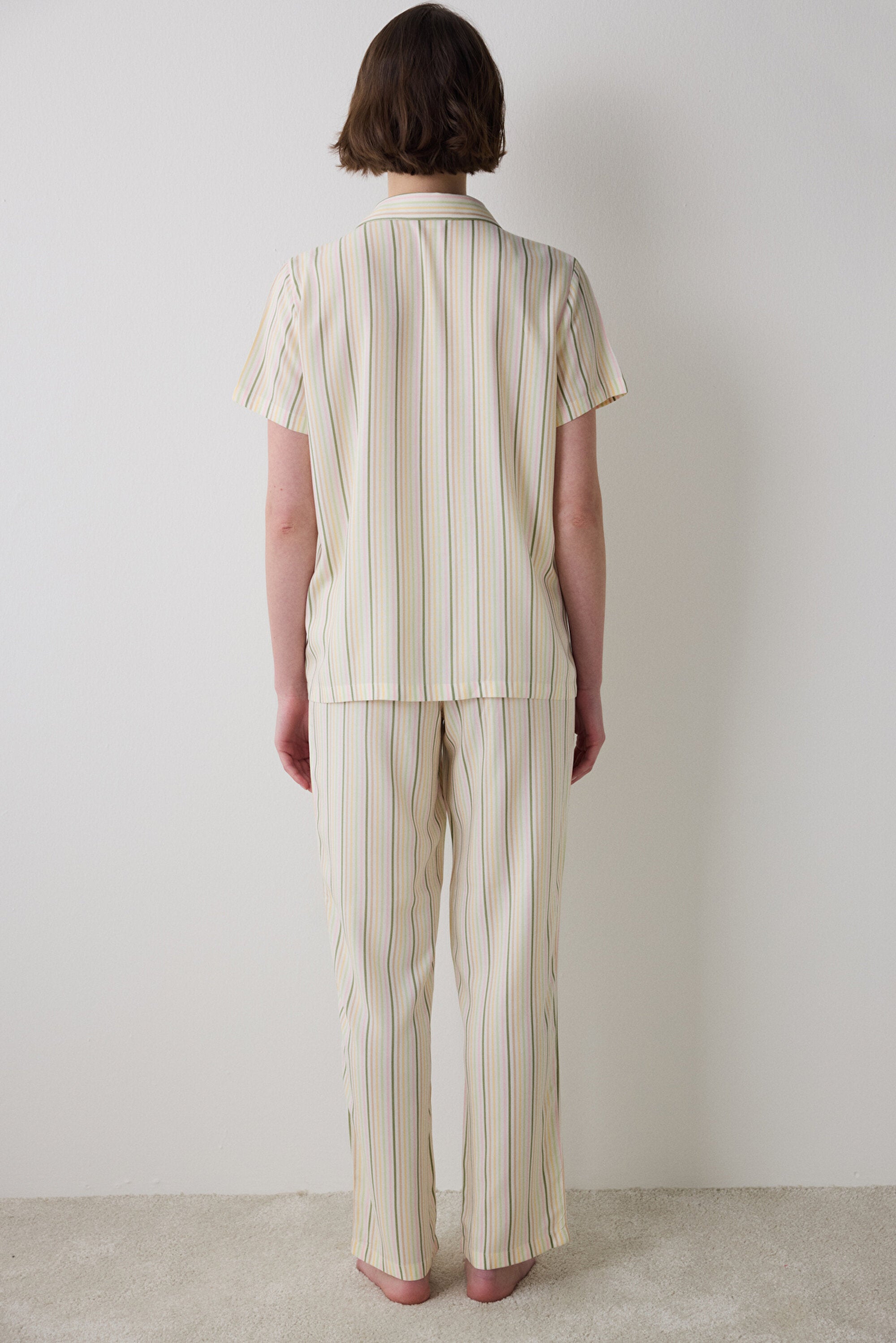Iris Striped Shirt Pants Multicolored Pajama Set