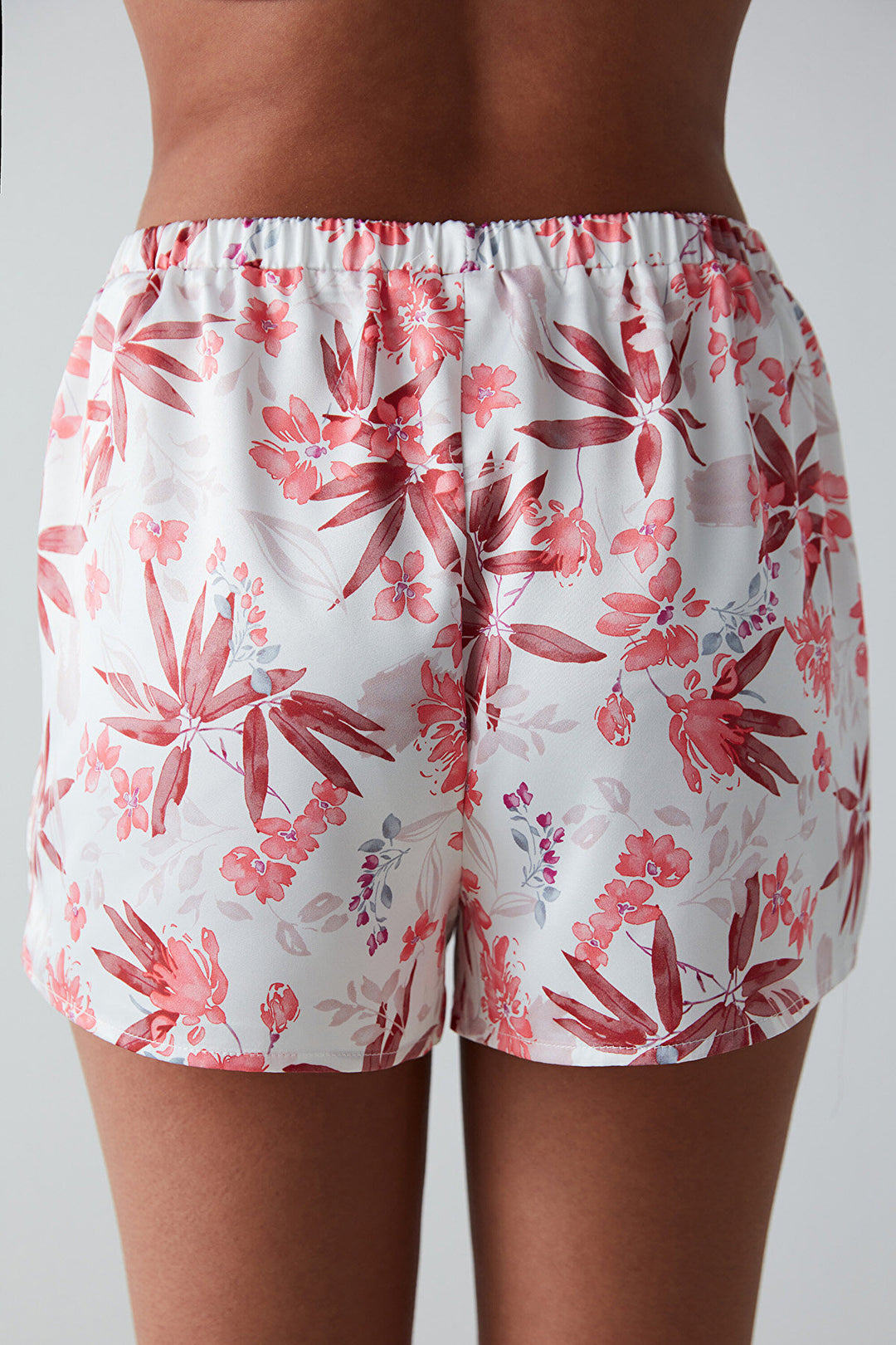 Rosy Printed Satin Shorts PJ Bottom