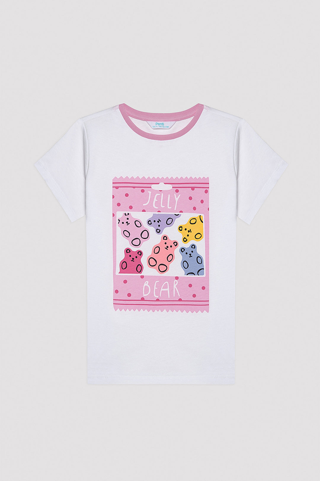 Girls Jelly Bear Multicolored 2-Piece Pajama Set