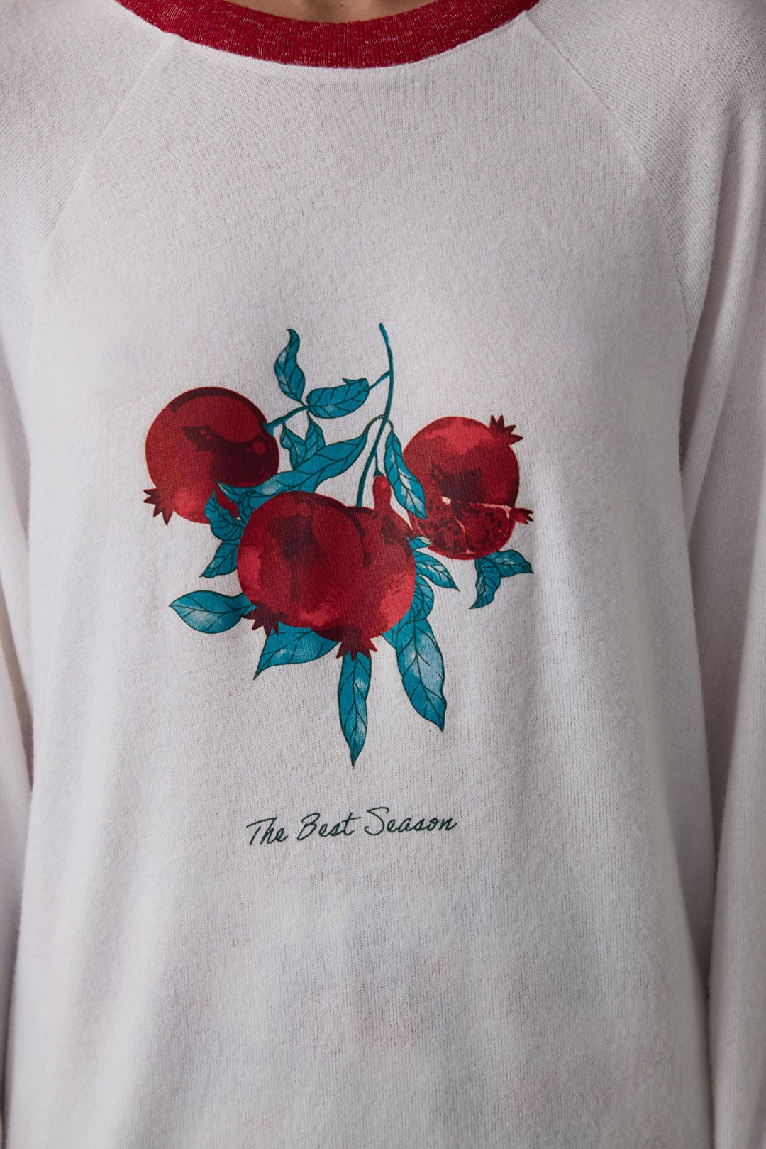 Off-White Best Season New Year Print Crew Neck Thermal Pajama Top