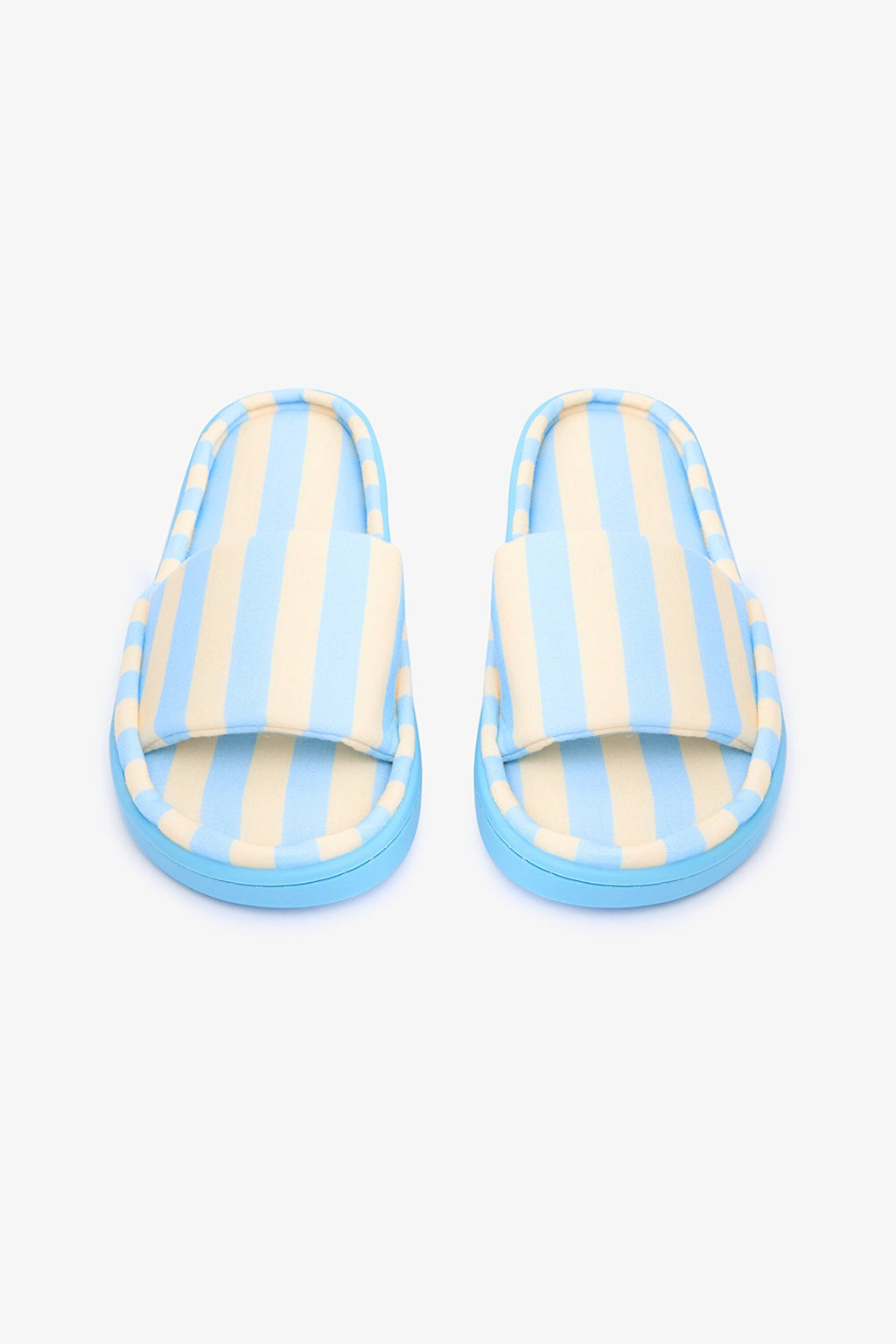 Mona Striped Light Yellow Slippers