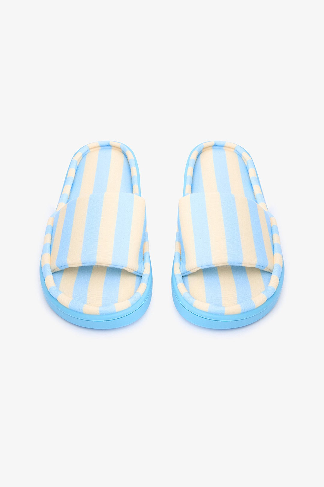 Mona Striped Light Yellow Slippers