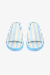 Mona Striped Light Yellow Slippers