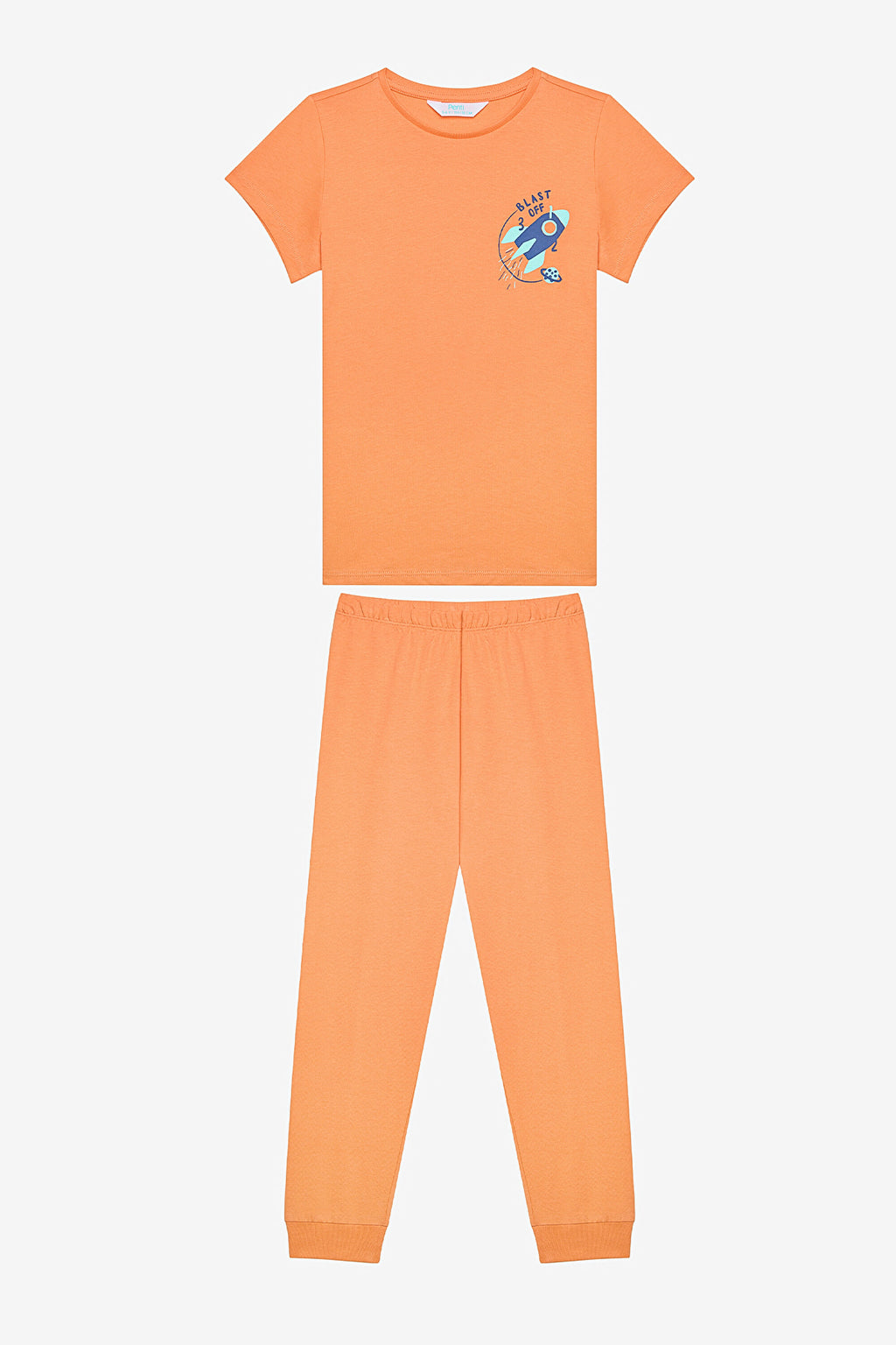 Boy Blast Off 2-Piece Multicolored Pajama Set