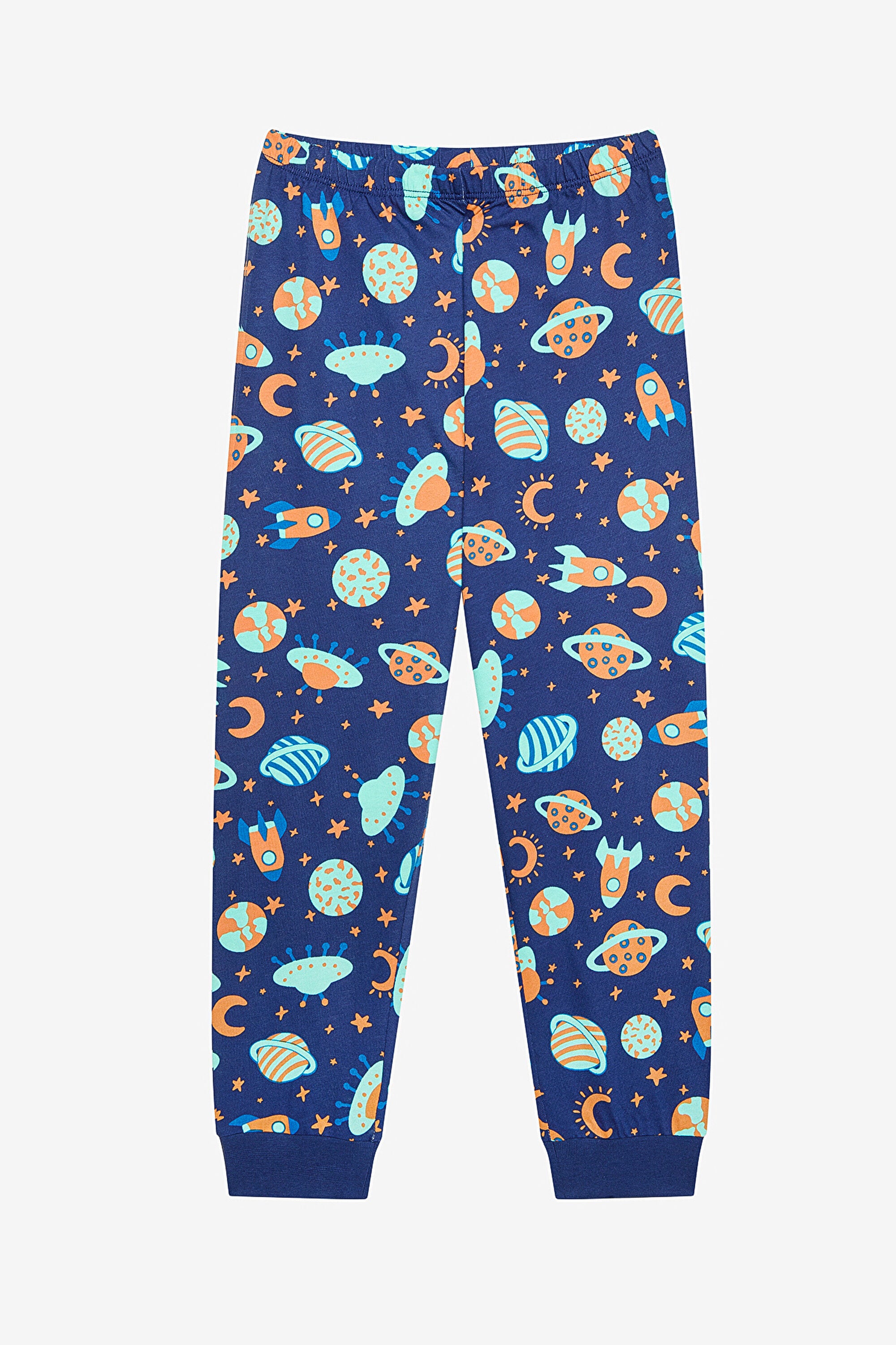 Boy Blast Off 2-Piece Multicolored Pajama Set