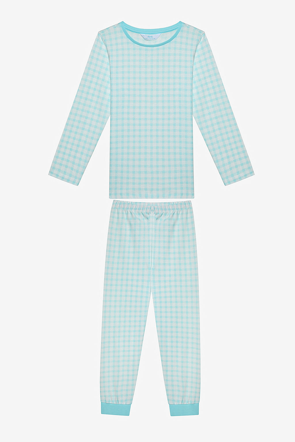 Girl Bow 2-Piece Multicolored Pajama Set