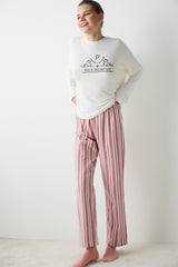 Aria Striped Red Trousers