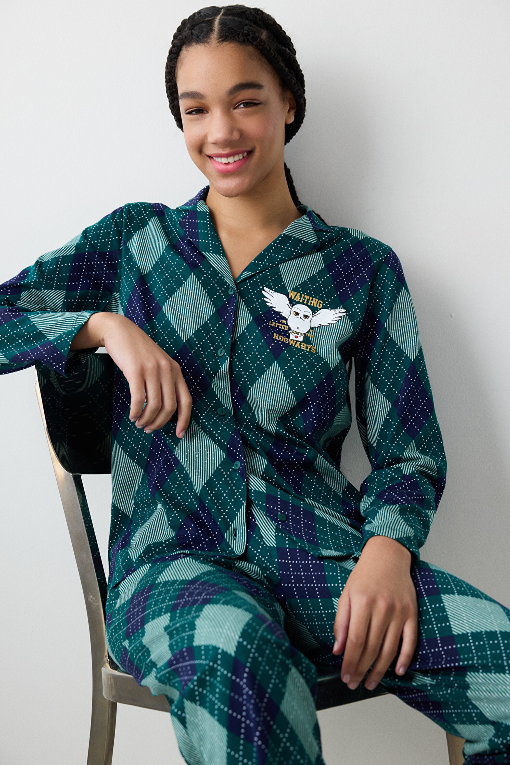 Harry Potter Wizard Petrol Green Shirt Pants Pajama Set