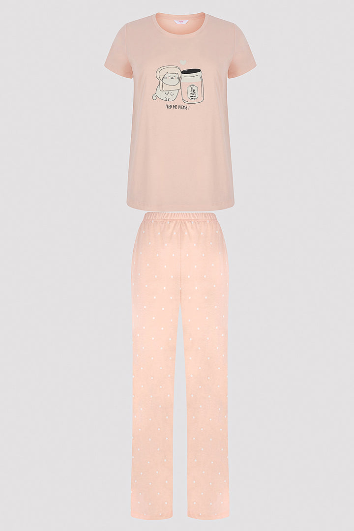Happy Pink Pants Pajama Set