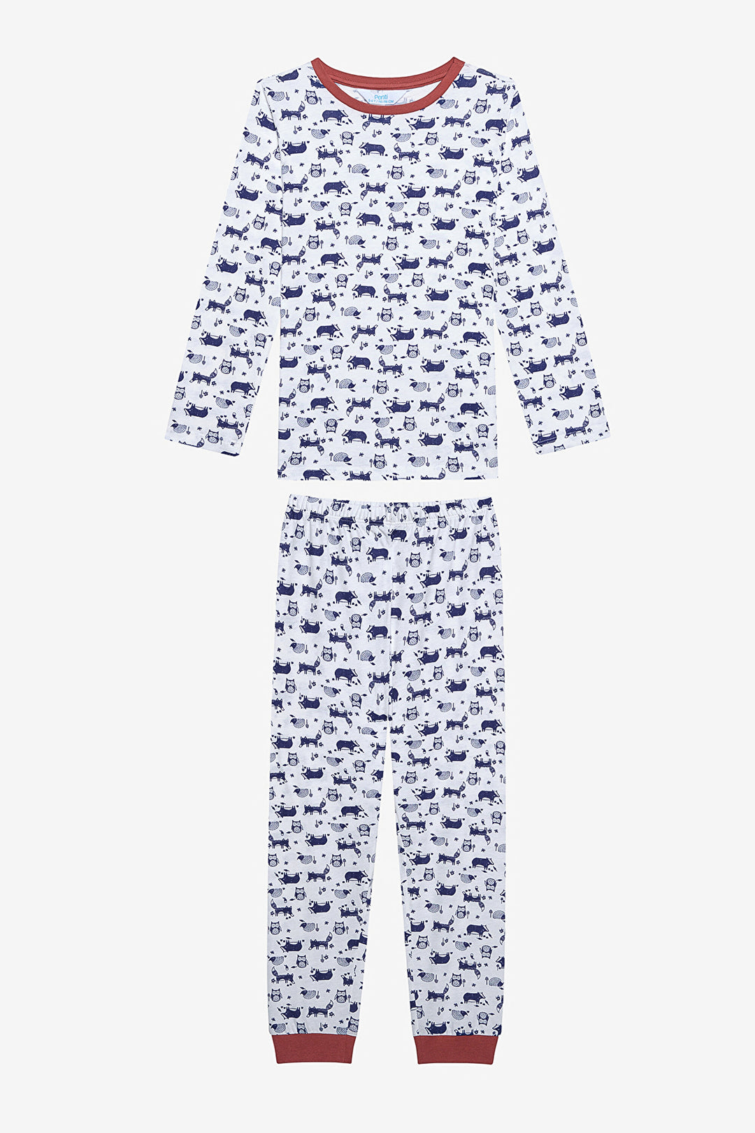 Cotton Boy Adventure 2-Piece Multicolored Pajama Set