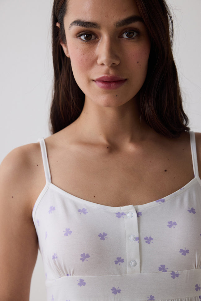 Lana Printed Pants Off White Pajama Set Main Image