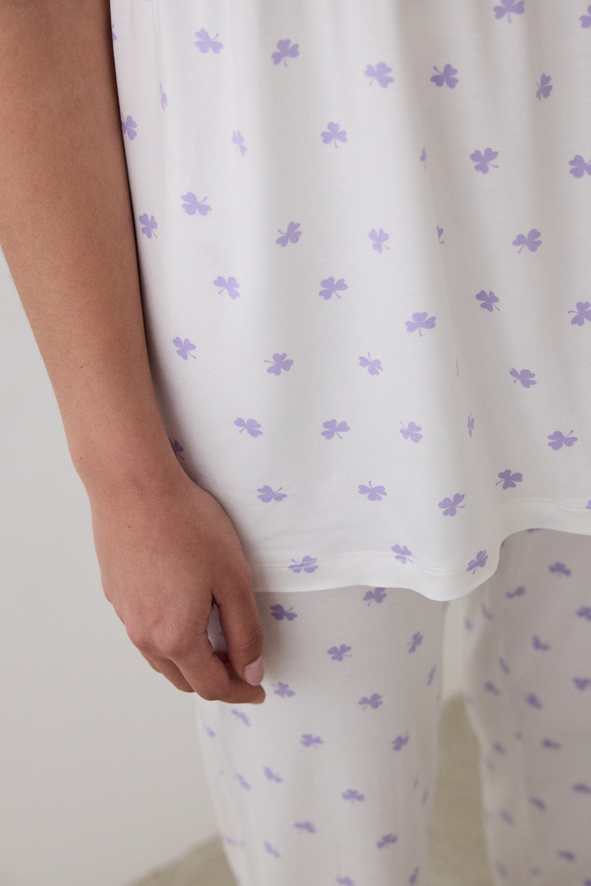 Lana Printed Pants Off White Pajama Set