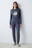 Sleep Mood Thermal Grey T-Shirt Pajama Top