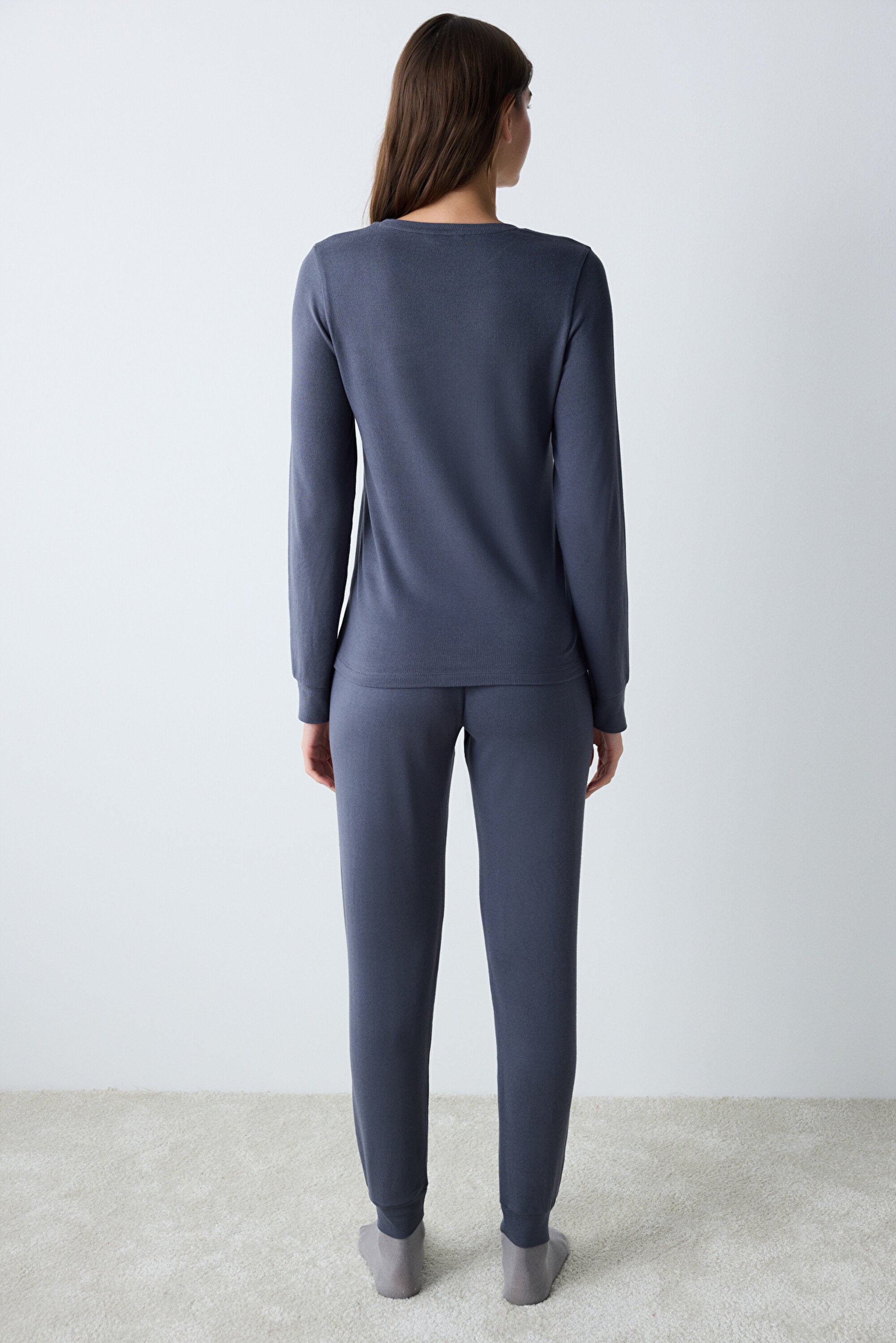 Sleep Mood Thermal Grey T-Shirt Pajama Top