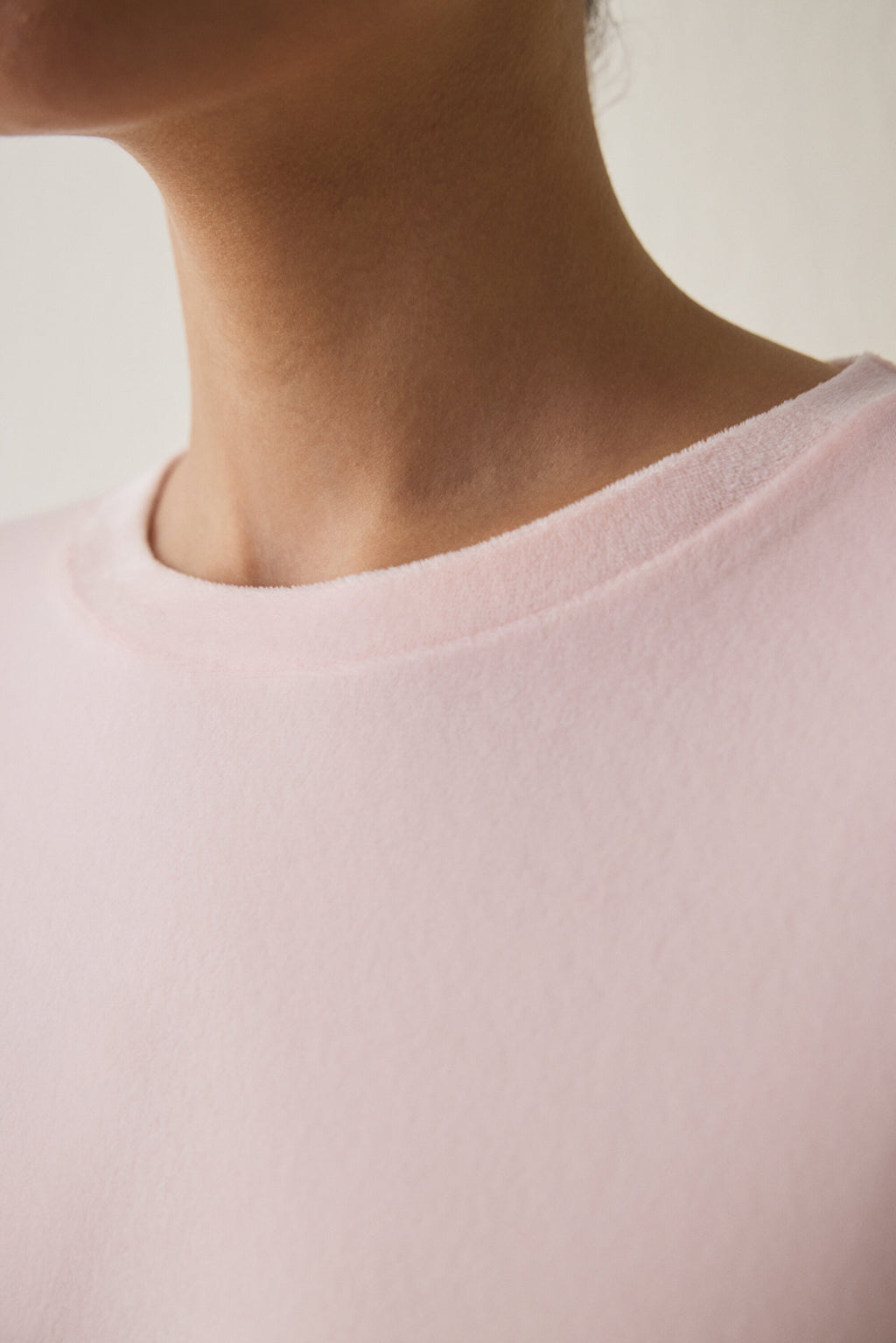 Light Pink Ellie Crew Neck Pajama Top