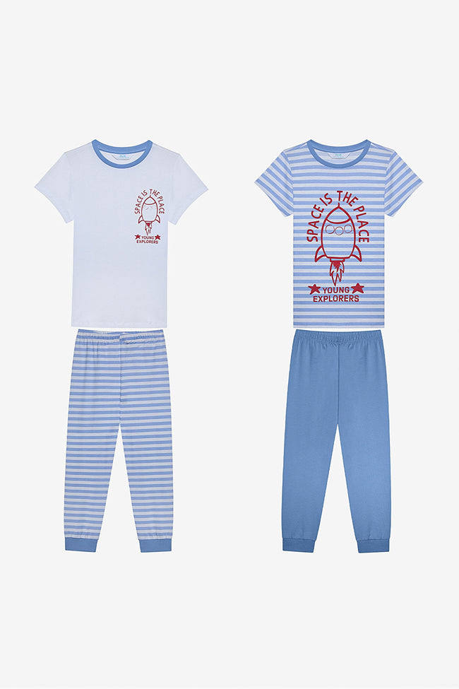 Boy Space Boy 2-Piece Multicolored Pajama Set Hover Image