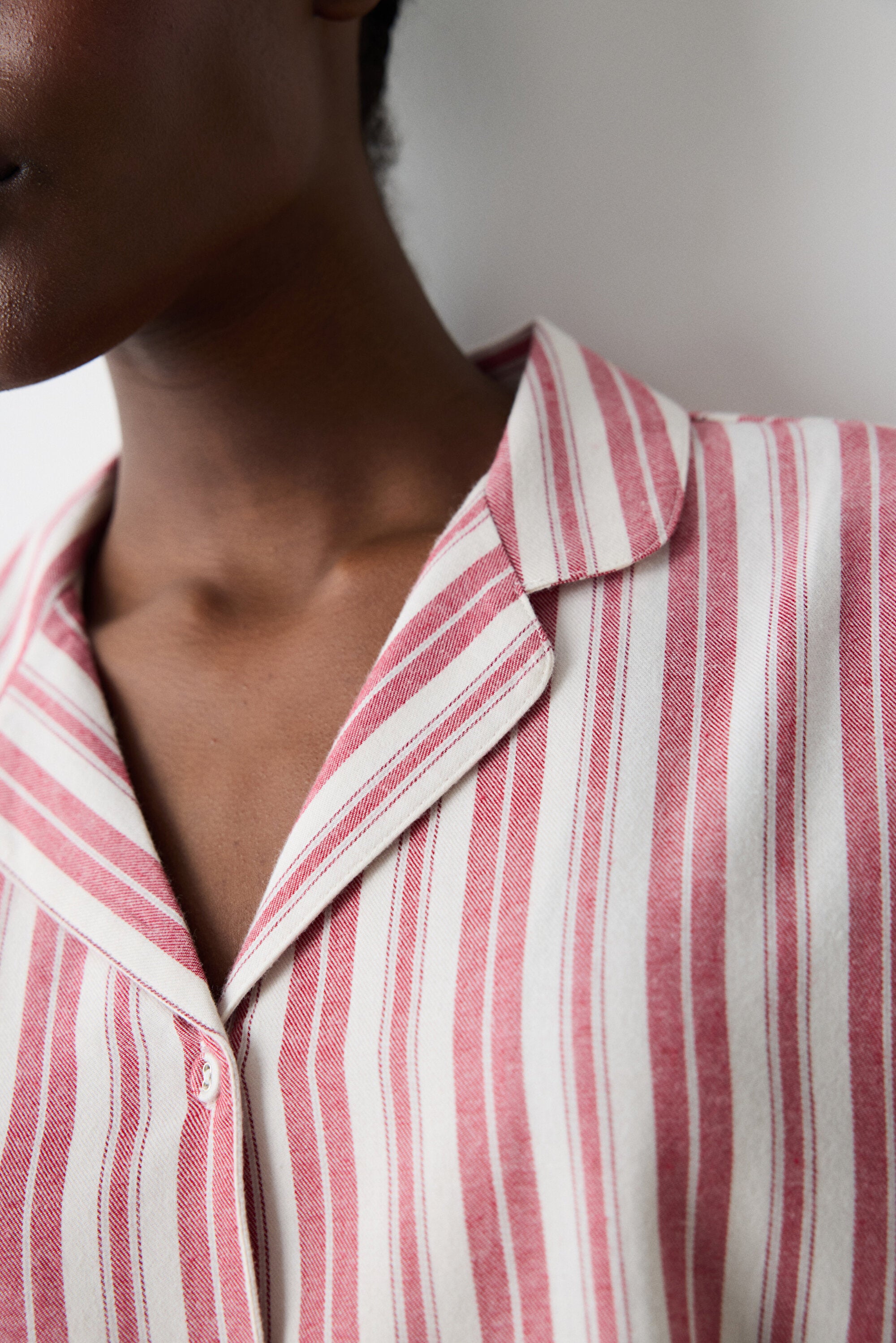 Aria Striped Red Shirt Dress Nightgown
