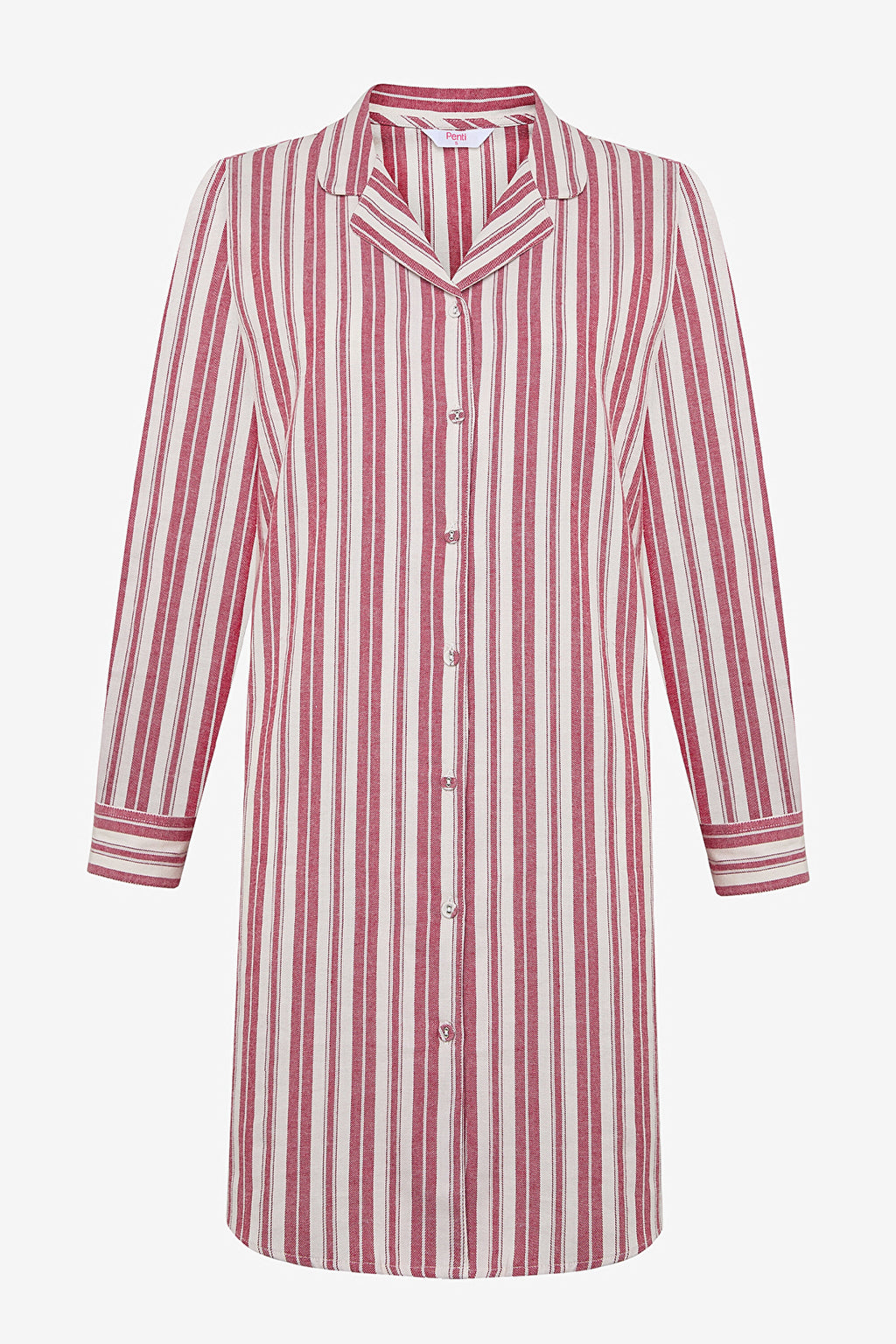 Aria Striped Red Shirt Dress Nightgown