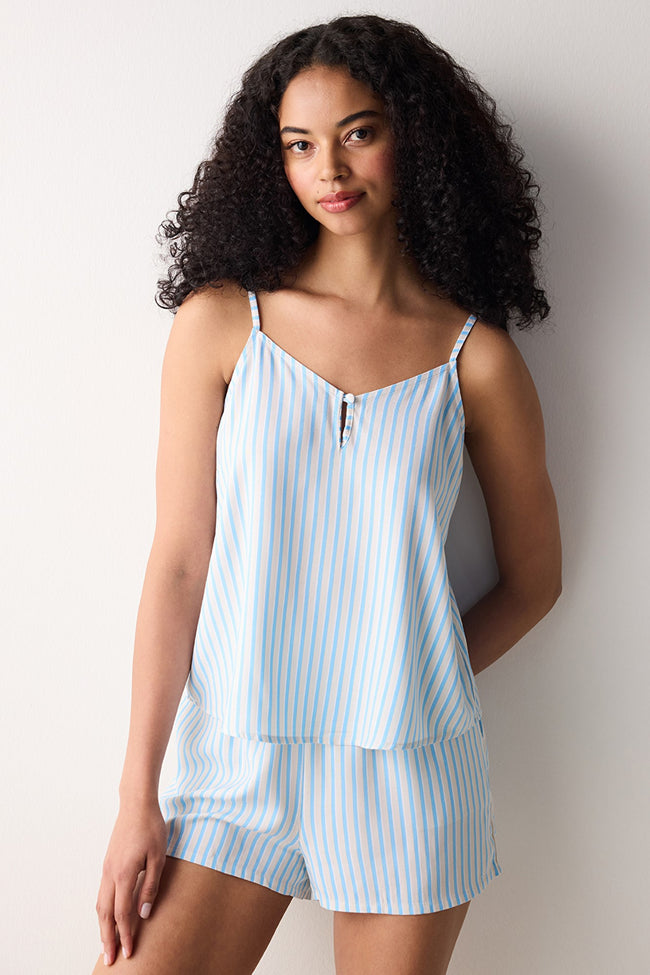 Alice Striped Blue Tank Top Hover Image