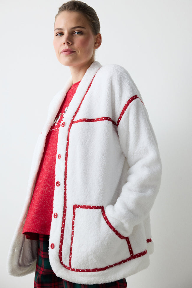 Soft Off White Dressing Gown Hover Image