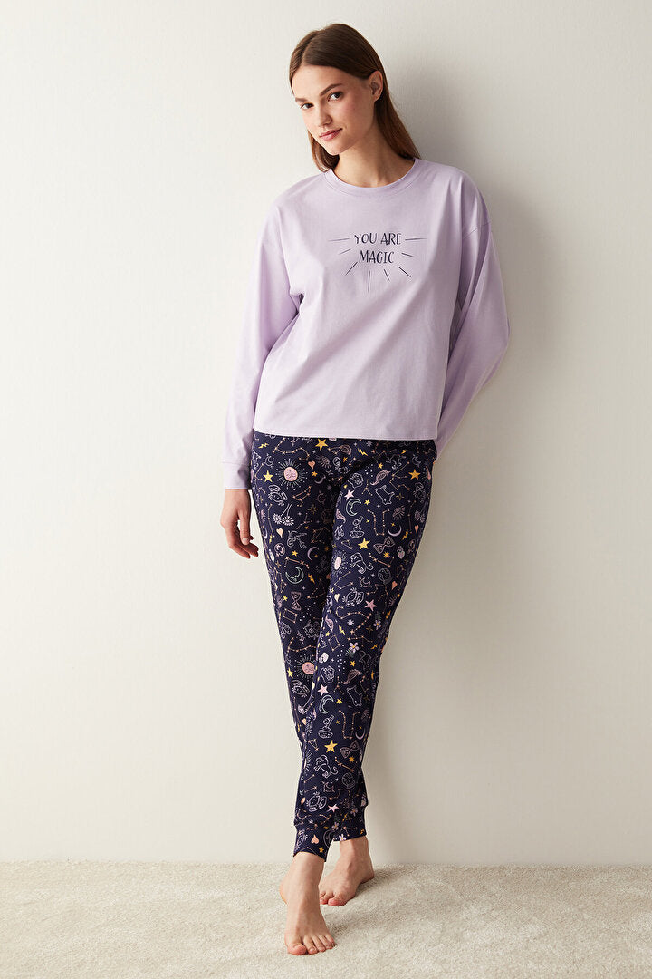 Zodiac Sweatshirt Lilac PJ Top